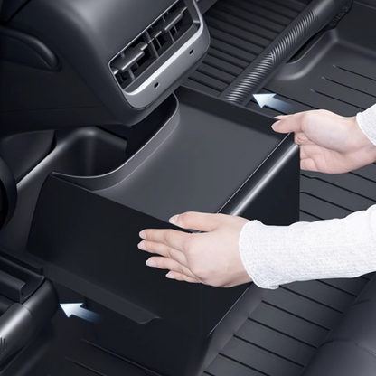 Car Back Seat Double Layer Storage Box Suitable For Tesla Model Y